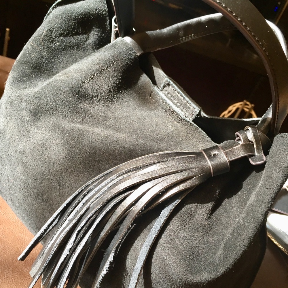 Co-Lab Black Suede Crossbody